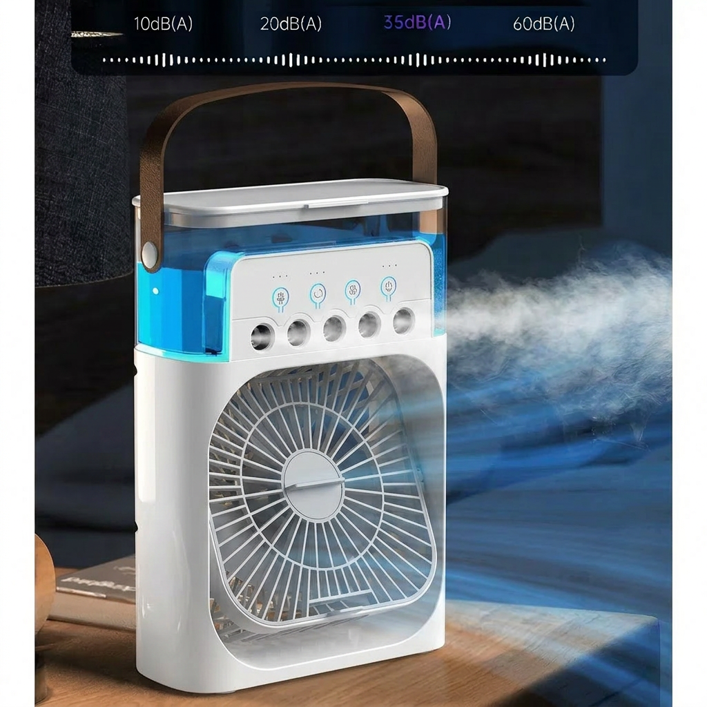 CoolAir 4w1 – mini klimatyzer z RGB miniatura 2