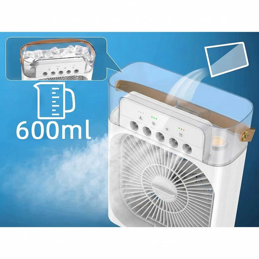 CoolAir 4w1 – mini klimatyzer z RGB miniatura 3
