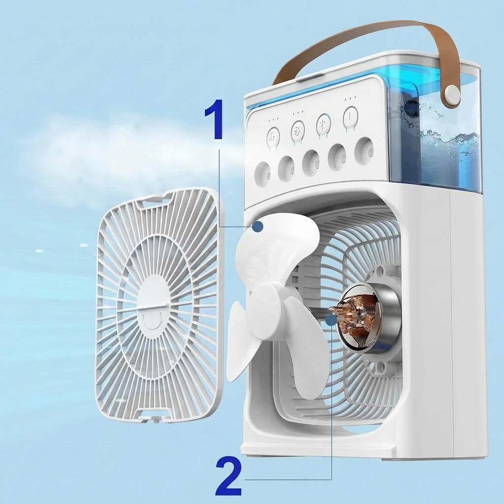 CoolAir 4w1 – mini klimatyzer z RGB miniatura 4