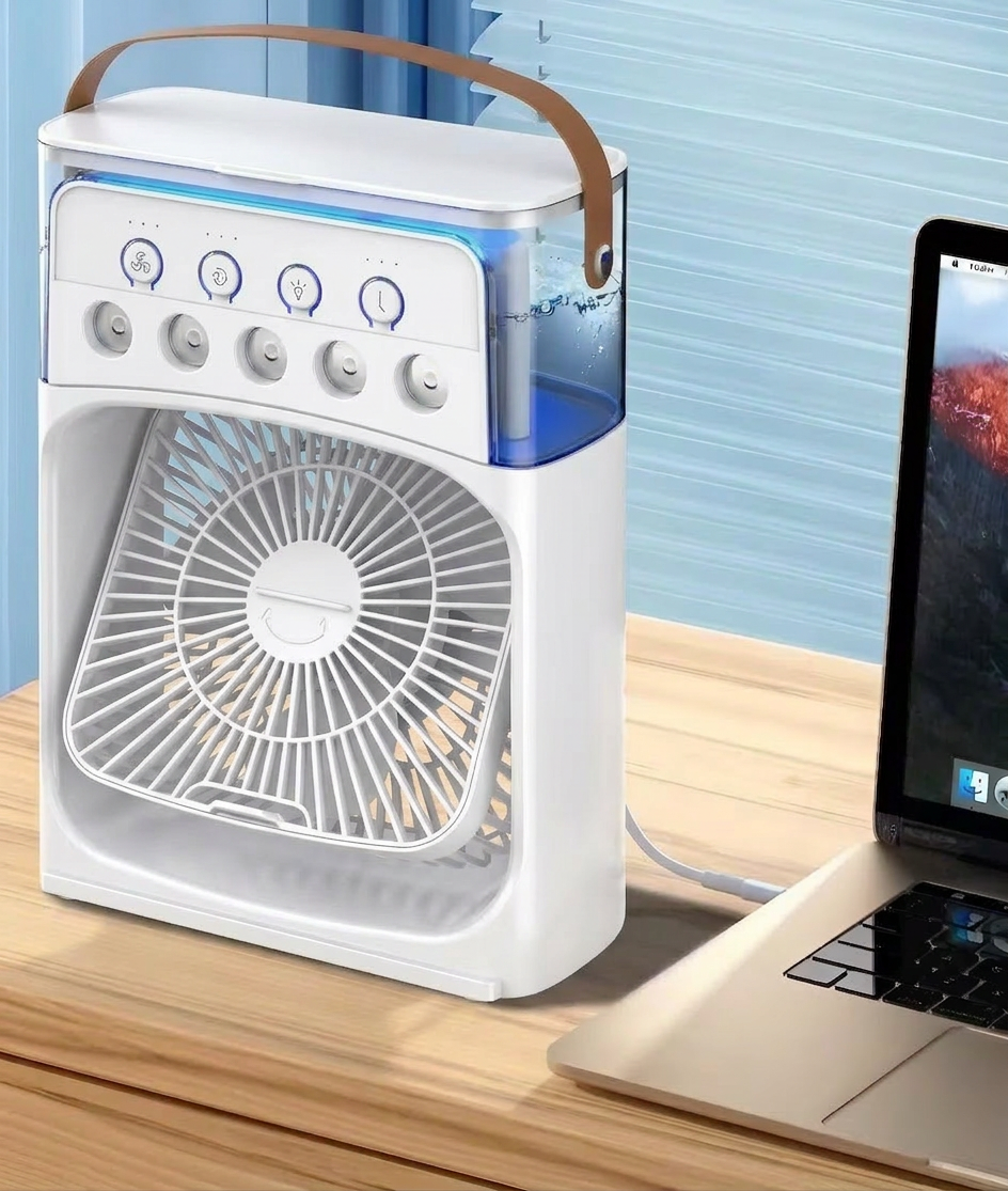 CoolAir 4w1 – mini klimatyzer z RGB — Biały 1